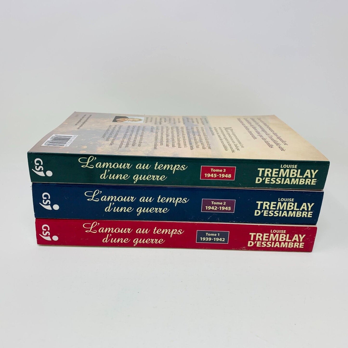 L'Amour au Temps d'une Guerre 1-3 Série Complète Louise Tremblay D'Essiambre Lot
