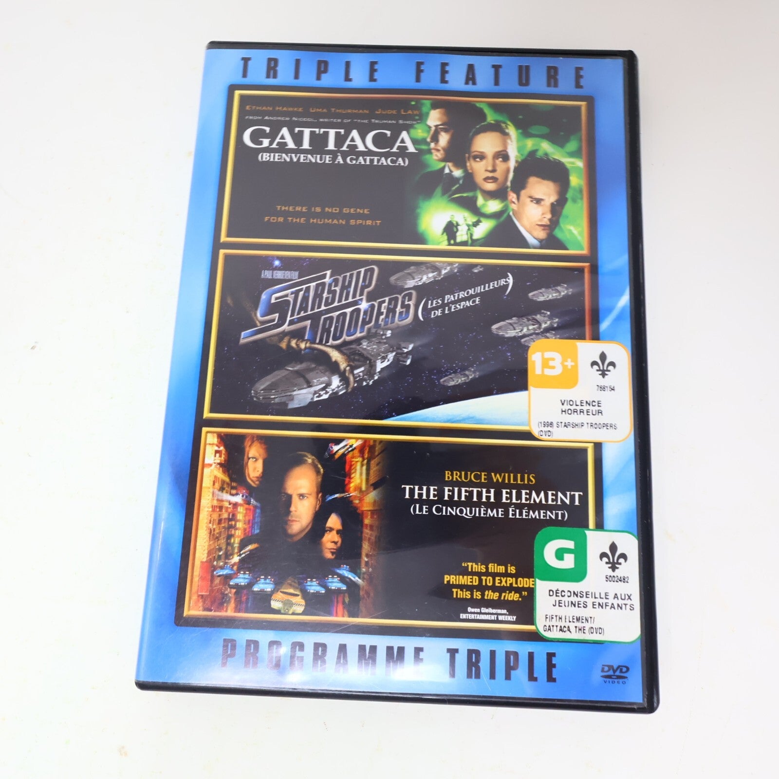 Gattaca/Starship Troopers/Fifth Element Triple Feature DVD Science-Fiction Set