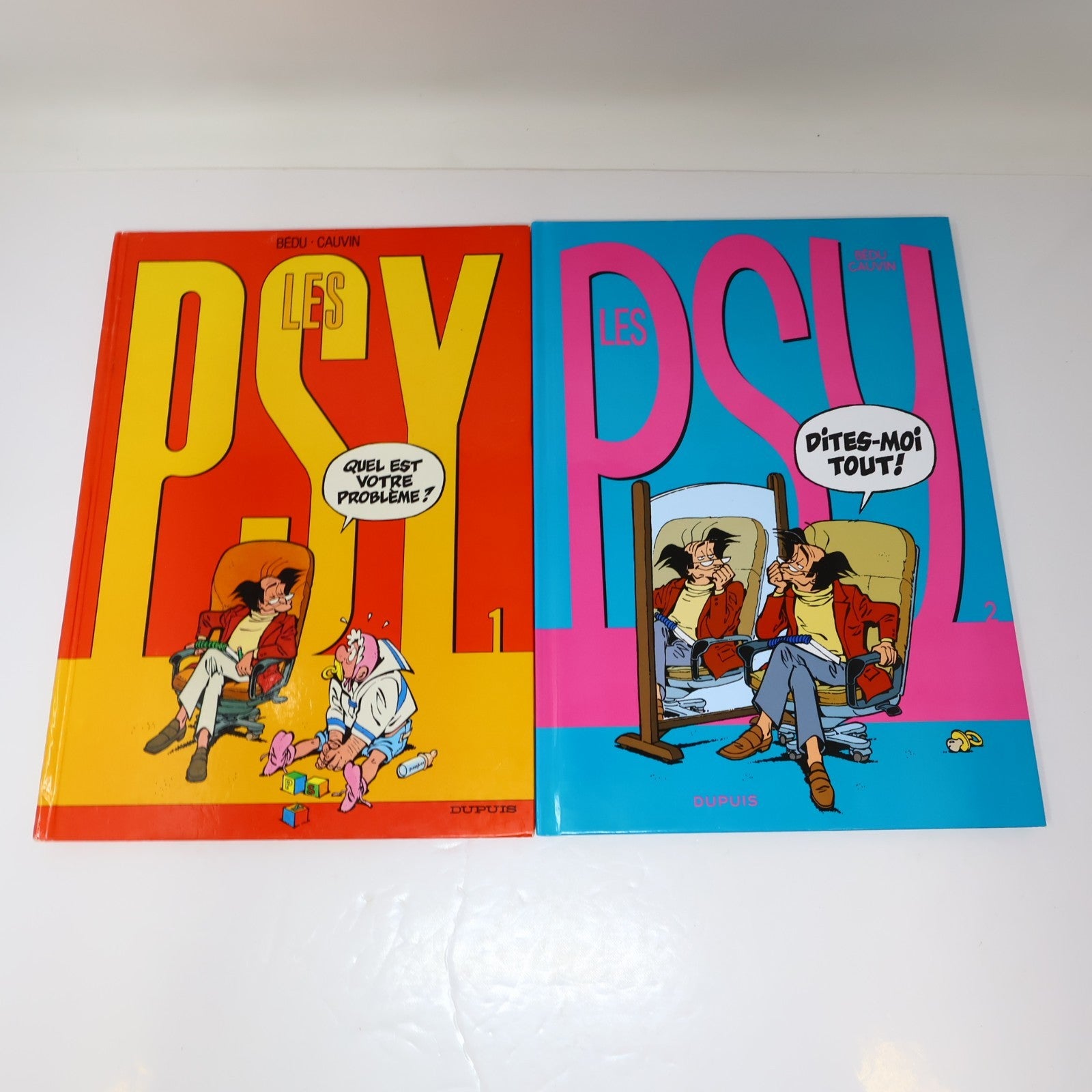 Les Psy #1-14 Lot 14 Bandes dessinées Bédu/Raoul Cauvin Dupuis Dites-Moi Tout!