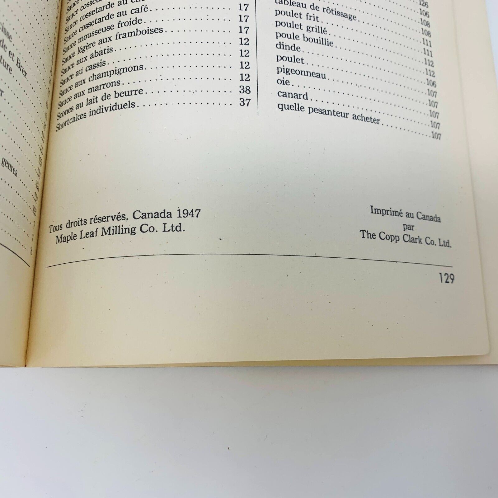 1947 La Cuisine Rendue Facile Anna Lee Scott Farine Monarch Livre Recettes HC