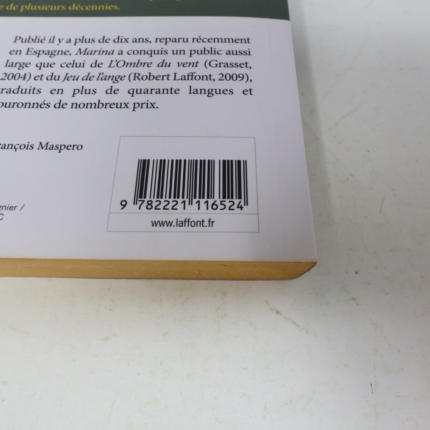 2011 Marina Carlos Ruiz Zafón Horreur Fantaisie Fiction Historique Français PB