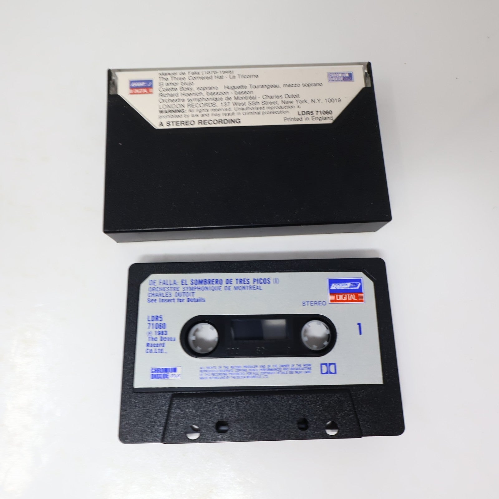 Manuel De Falla Cassette The Three Cornered Hat/Le Tricorne OSM Charles Dutoit