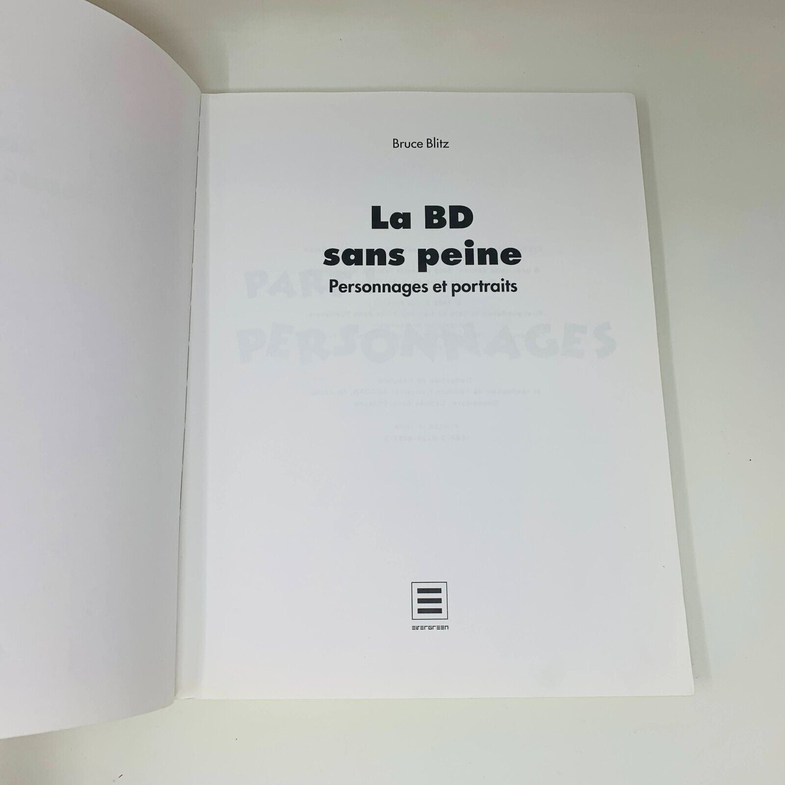 2000 La BD Sans Peine Personnages et Portraits Livre Bruce Blitz Dessin Français