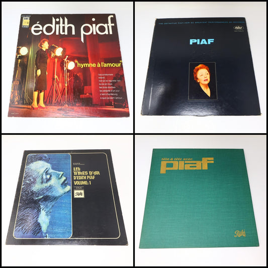 Édith Piaf Lot 4 Disques Record Hymne À L'amour/Definitive Piaf/Tête-à-Tête