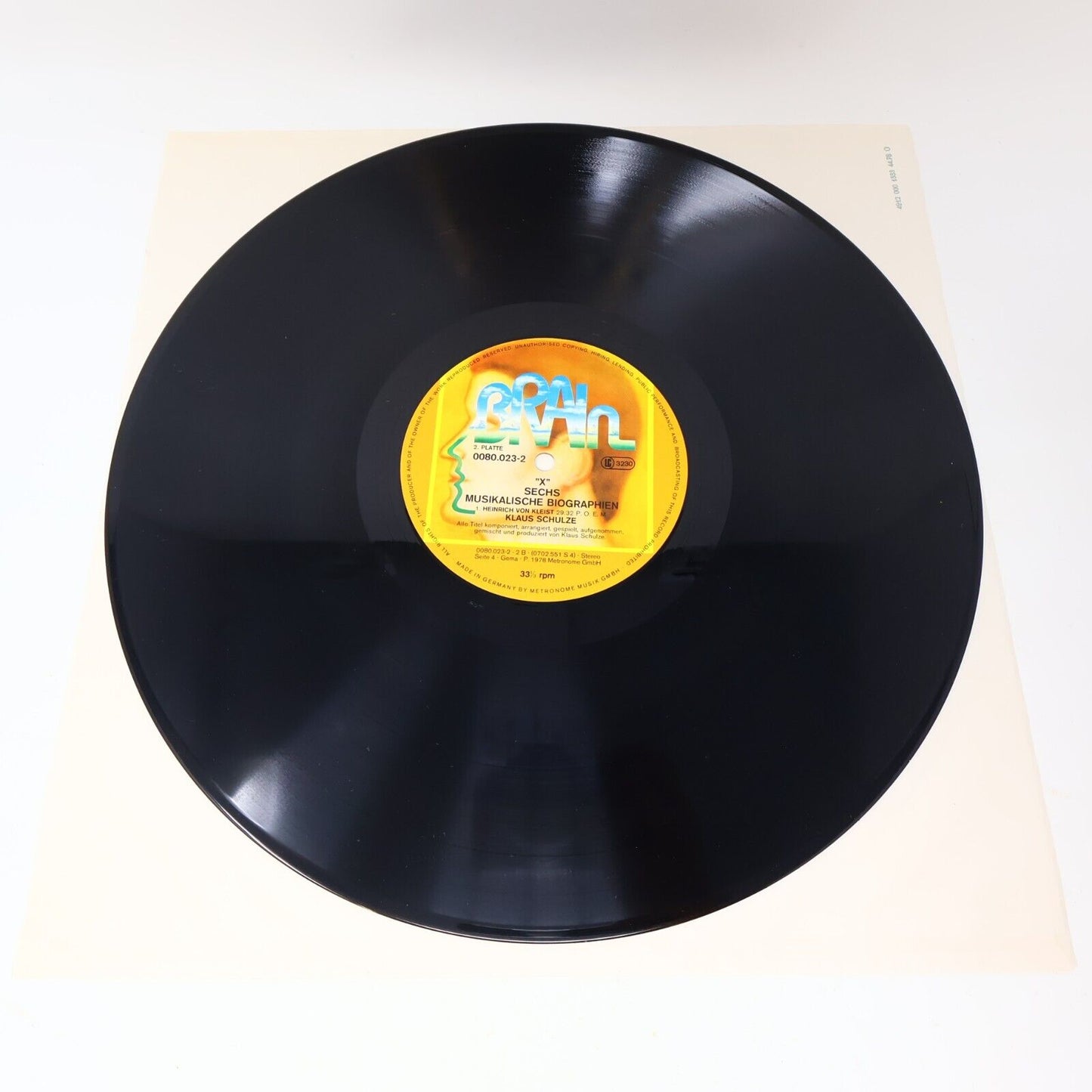 Klaus Schulze "X" 2x LP Record Vinyl 1978 Germany Brain 0080.023 Berlin-School