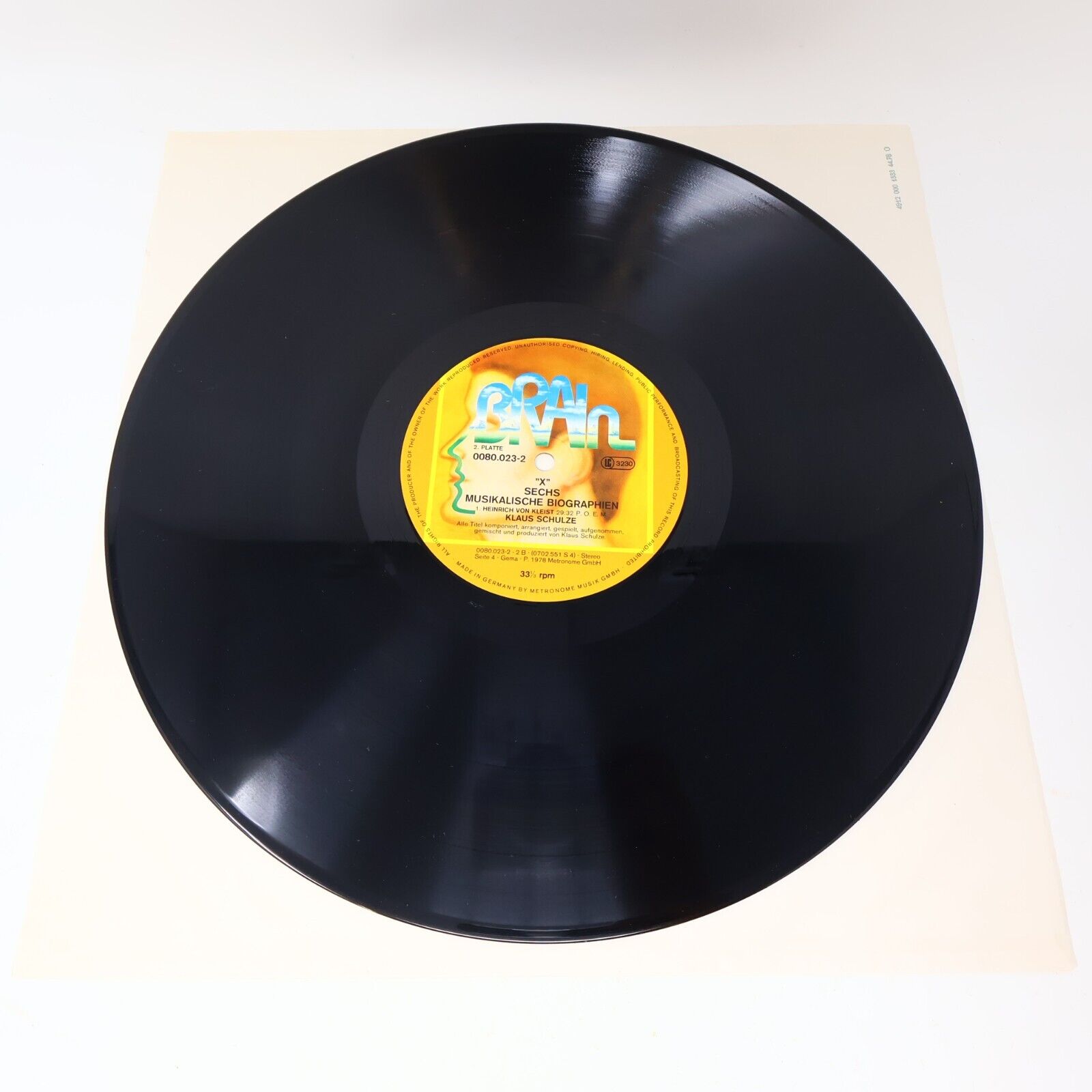 Klaus Schulze "X" 2x LP Record Vinyl 1978 Germany Brain 0080.023 Berlin-School