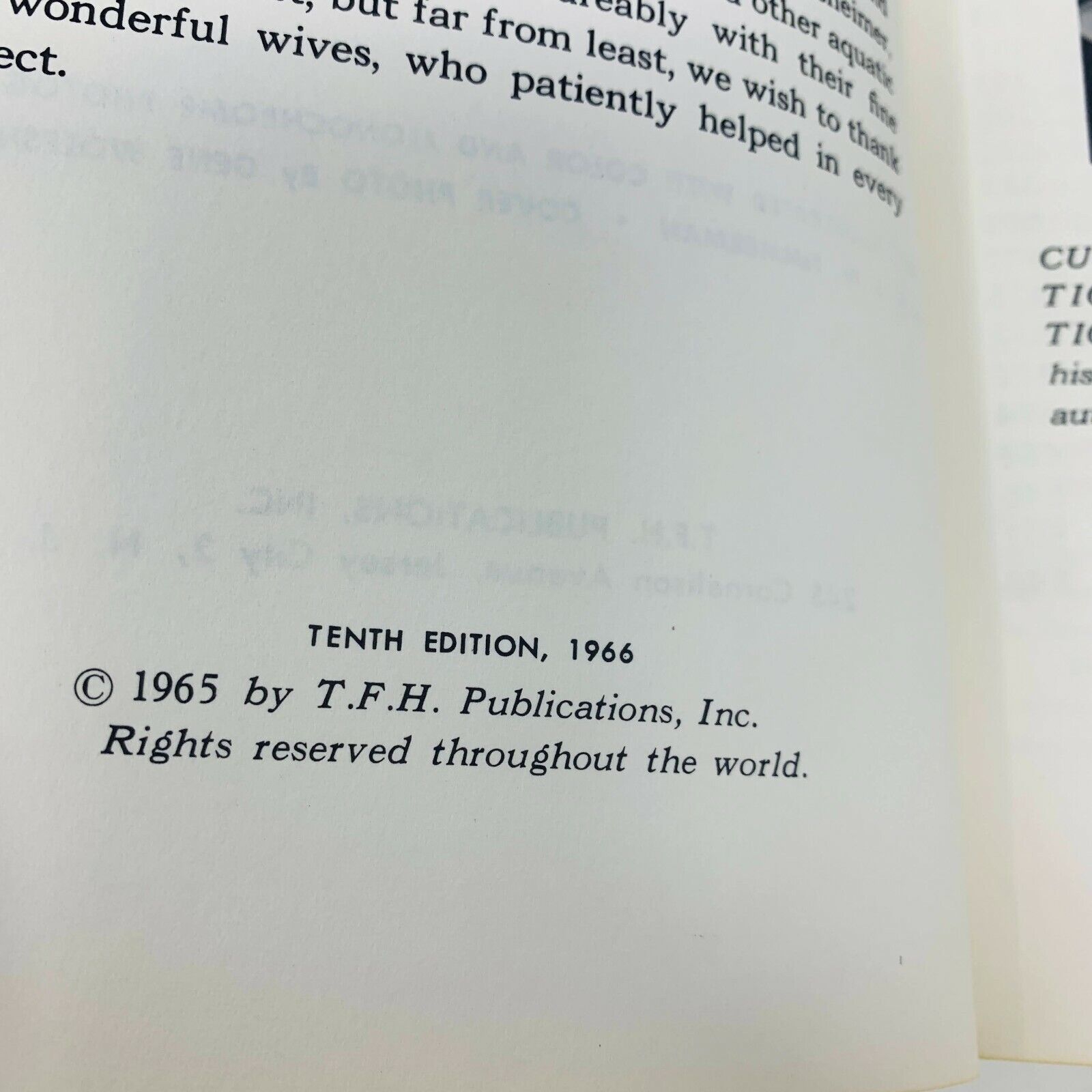 1966 Encyclopedia of Tropical Fishes Techniques of Breeding Herbert R. Axelrod