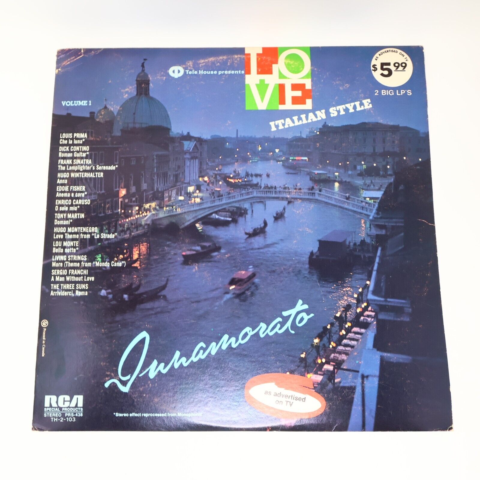 Love, Italian Style 2x LP Record Vinyl 1973 RCA PRS-438 Mama Volare Che La Luna