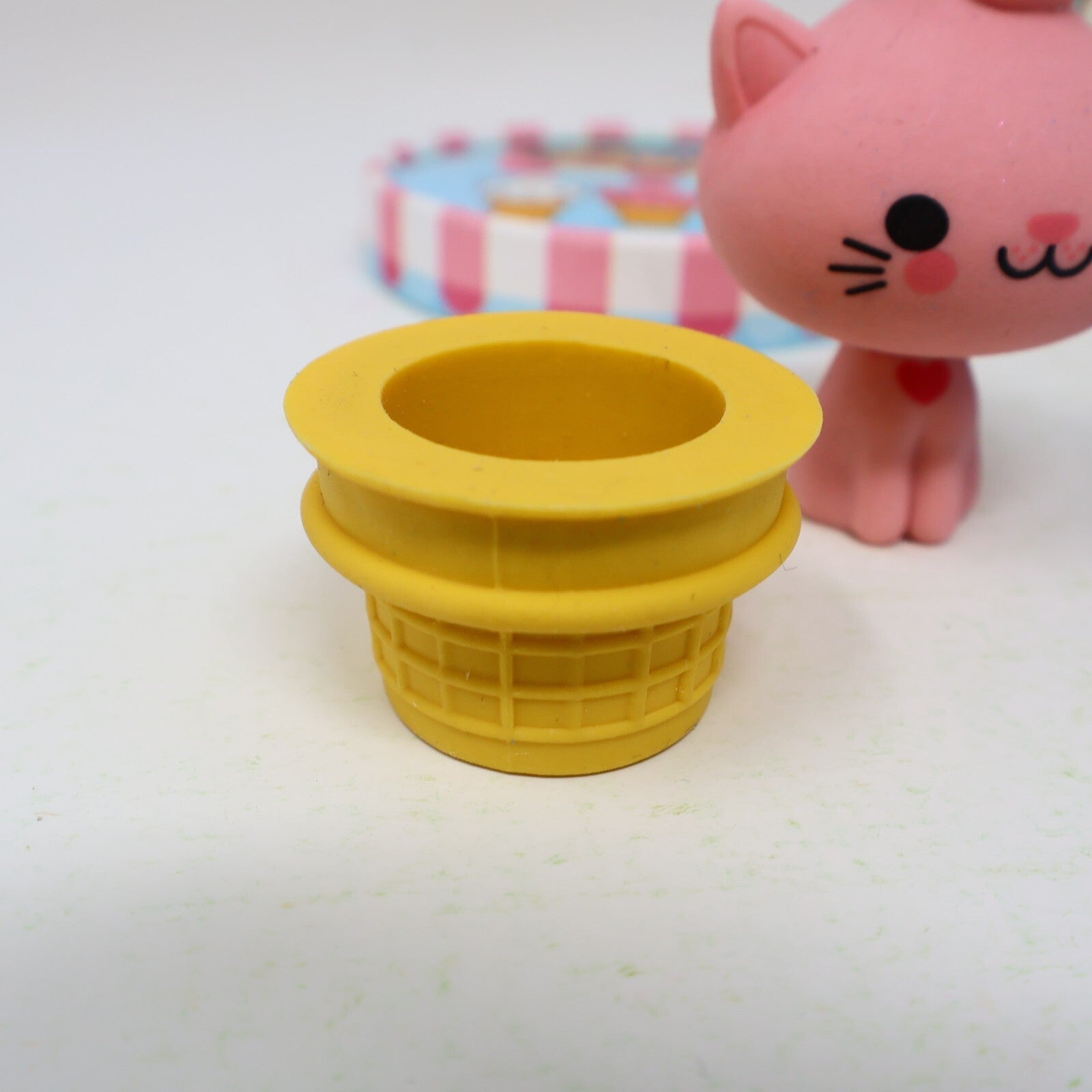 Kitty Cones Erasers Series 1 Miyu Pink Ice Cream with Box 4 Toppings 1 Cone