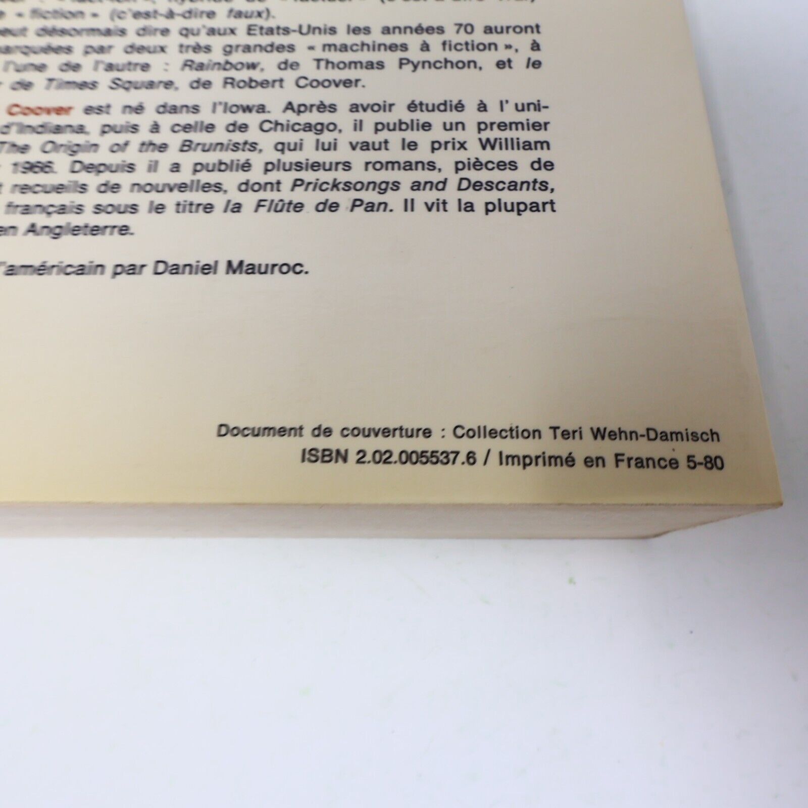 1980 Le Bûcher de Times Square Robert Coover Littérature Américaine Seuil Livre