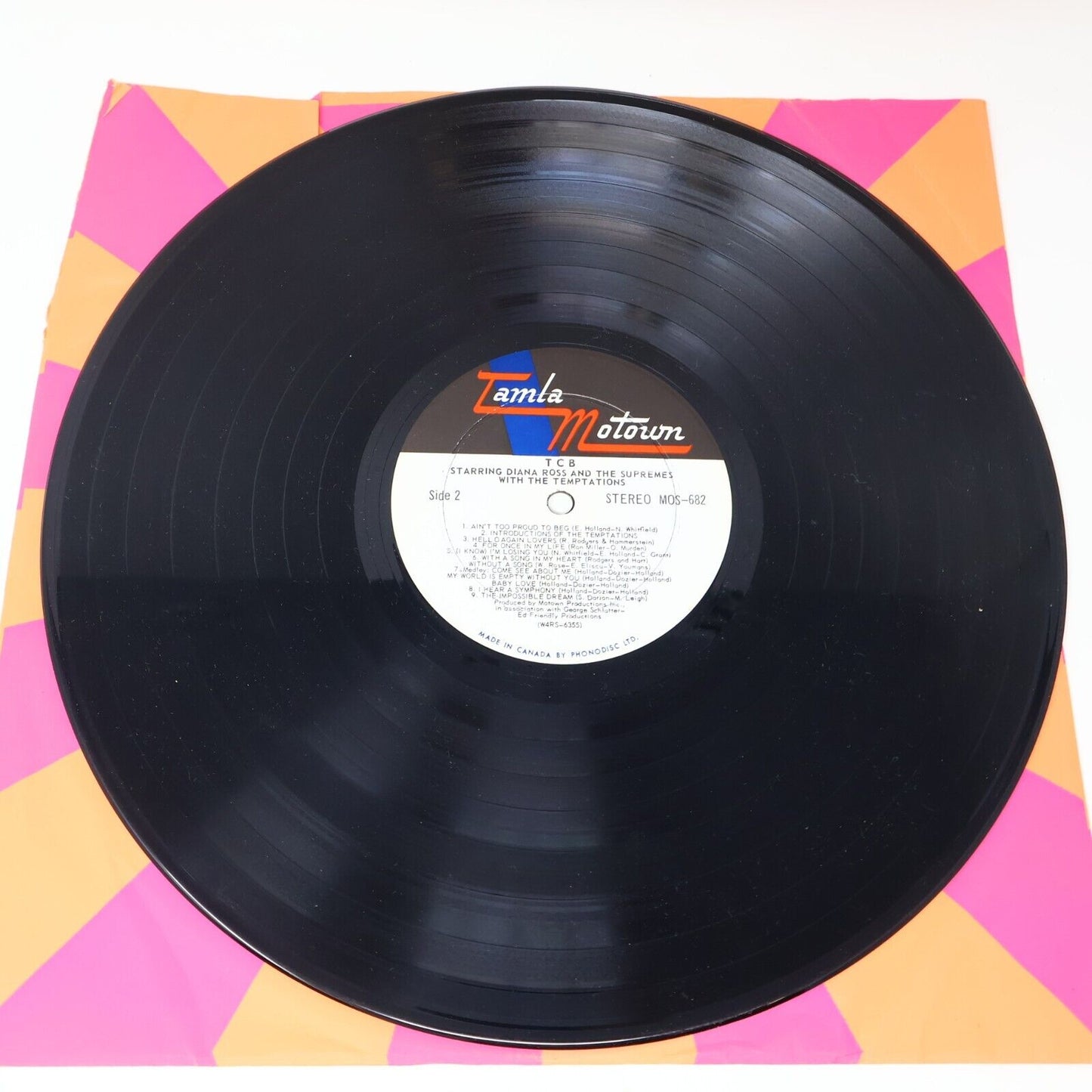 The Original Soundtrack From TCB Diana Ross Supremes Temptations LP Record 1968