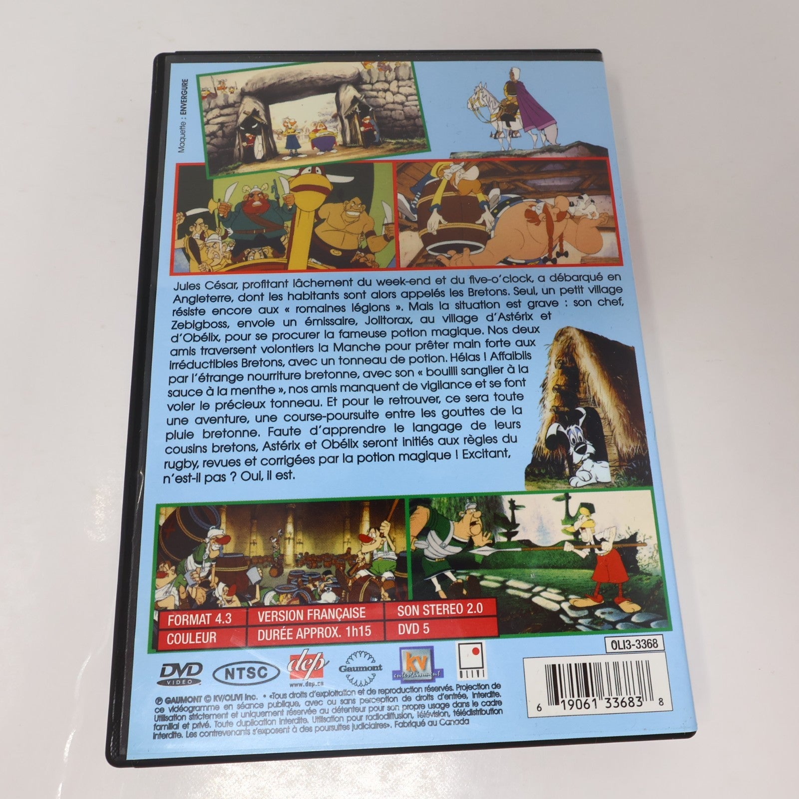 Astérix Chez les Bretons DVD NTSC Région 1 4:3 Jules César/Idéfix/Obélix/Potion