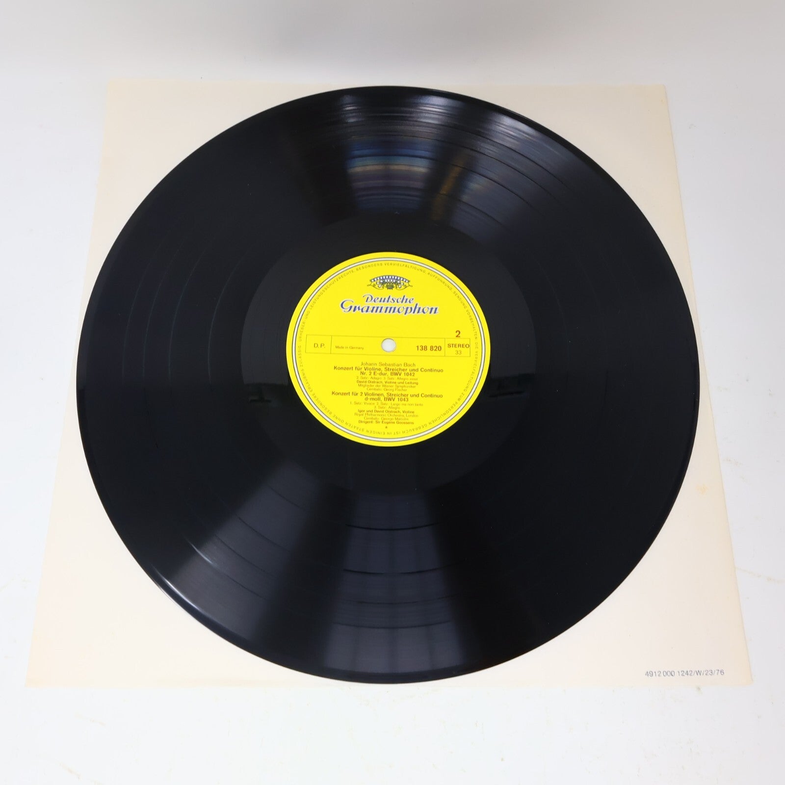 Bach David & Igor Oistrach Violinkonzerte / Für Zwei Violinen LP Record 138 820