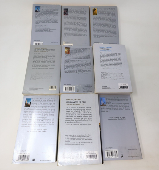 Lot 9 Livres La Roue du Temps Robert Jordan Pocket/France Loisirs Book Français