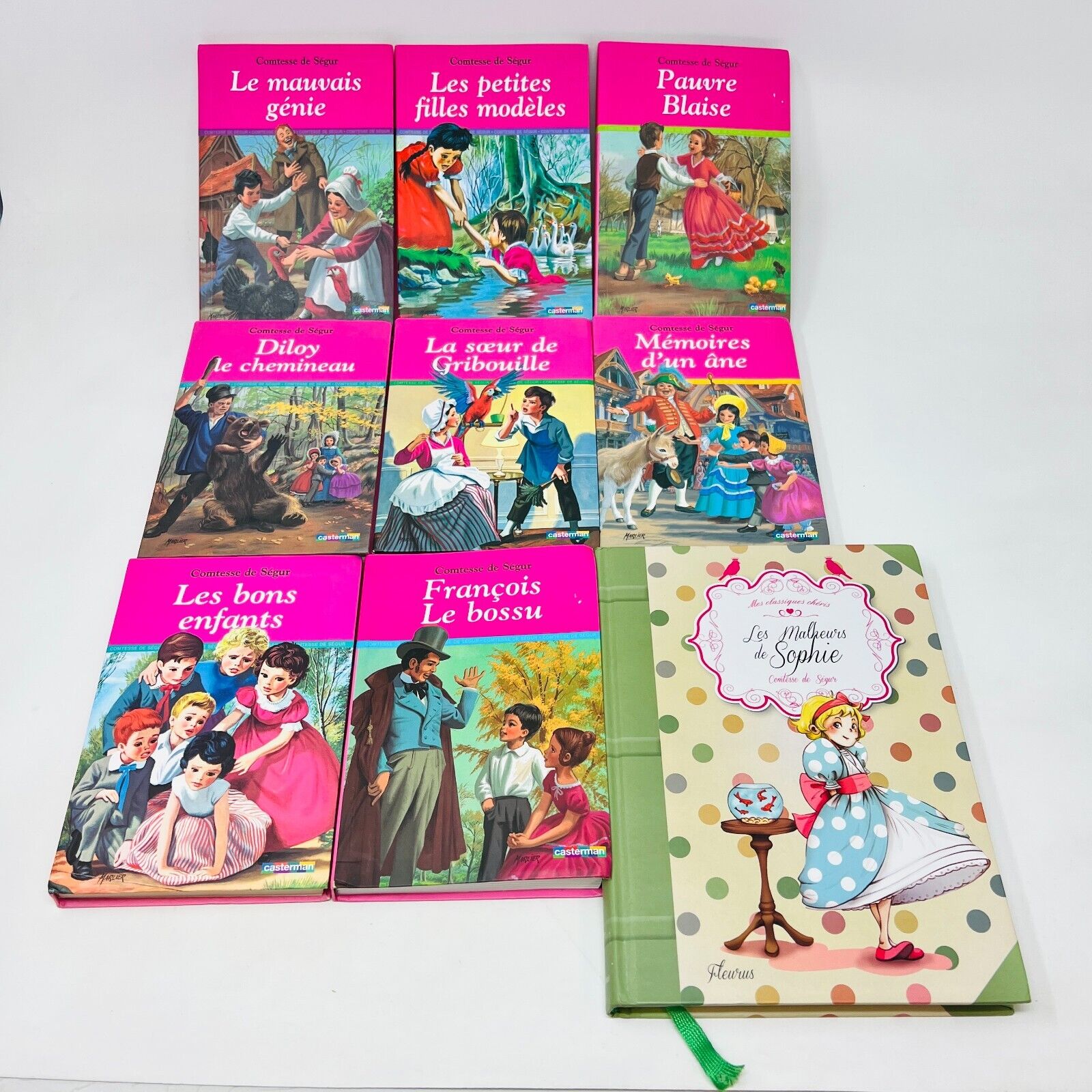 9x Comtesse de Ségur Casterman/Fleurus Lot Malheurs de Sophie Blaise Français