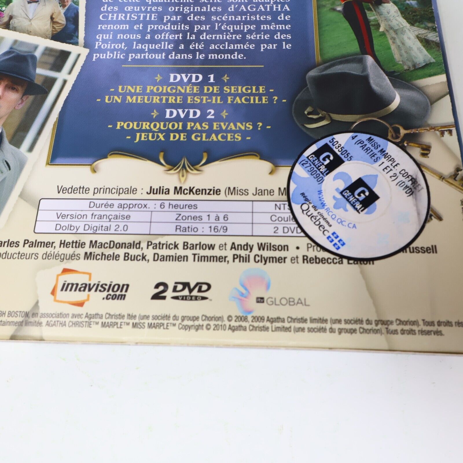 Agatha Christie Miss Marple Coffret #4 DVD Testé Français NTSC Julia McKenzie