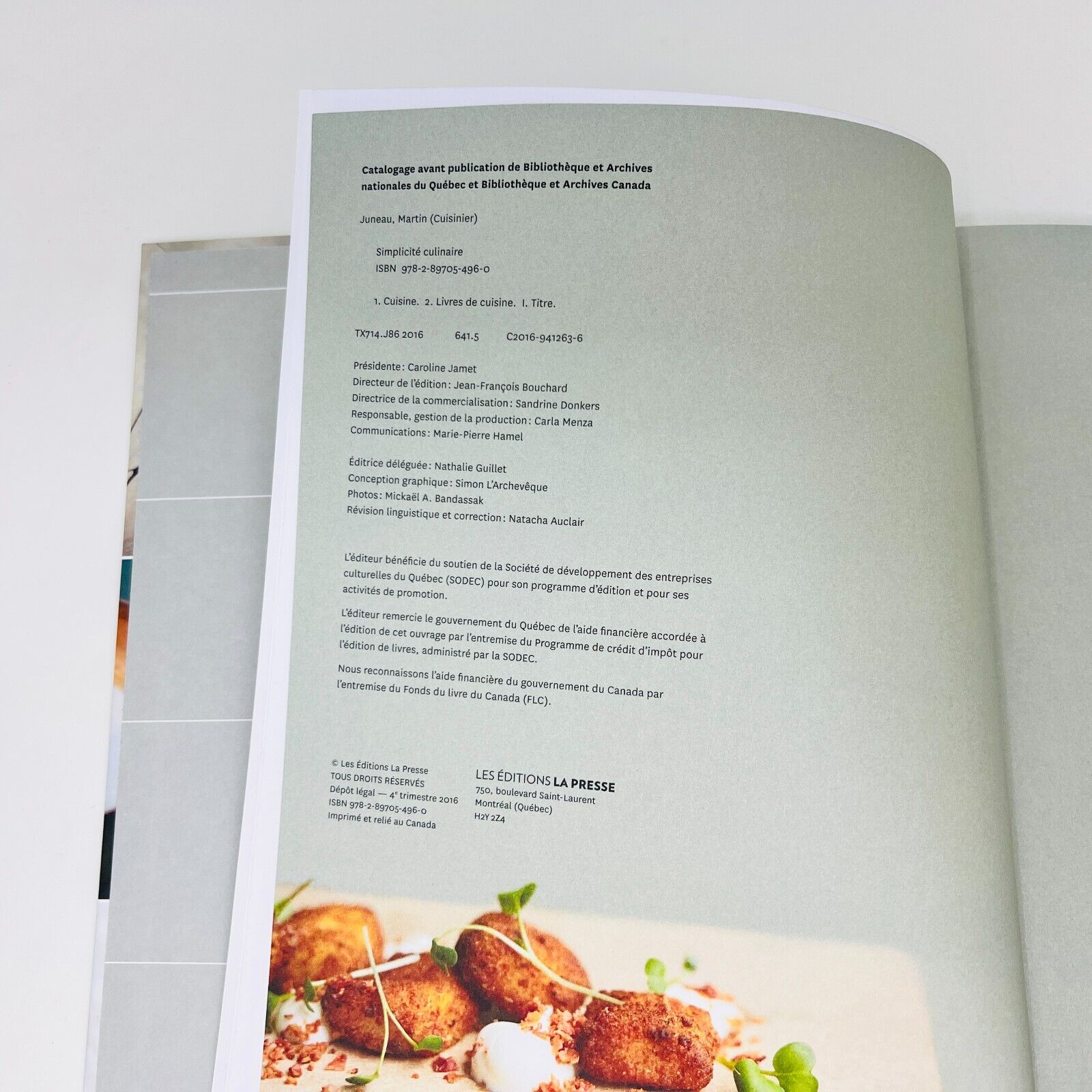 2016 Martin Juneau Simplicité Culinaire 100 Recettes Livre de Cuisine La Presse