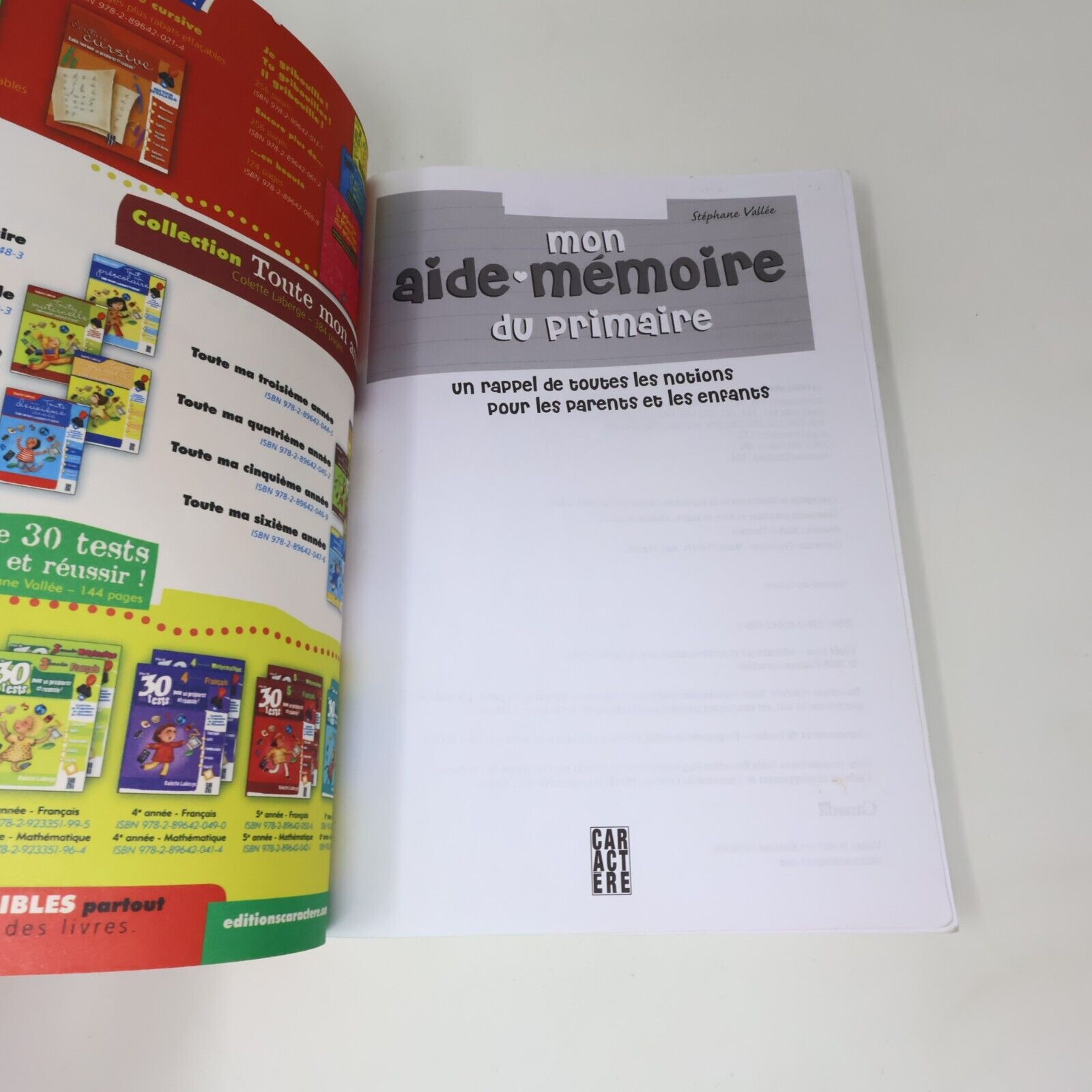 2008 Mon Aide-Mémoire du Primaire Enfants École de Stéphane Vallée Français PB