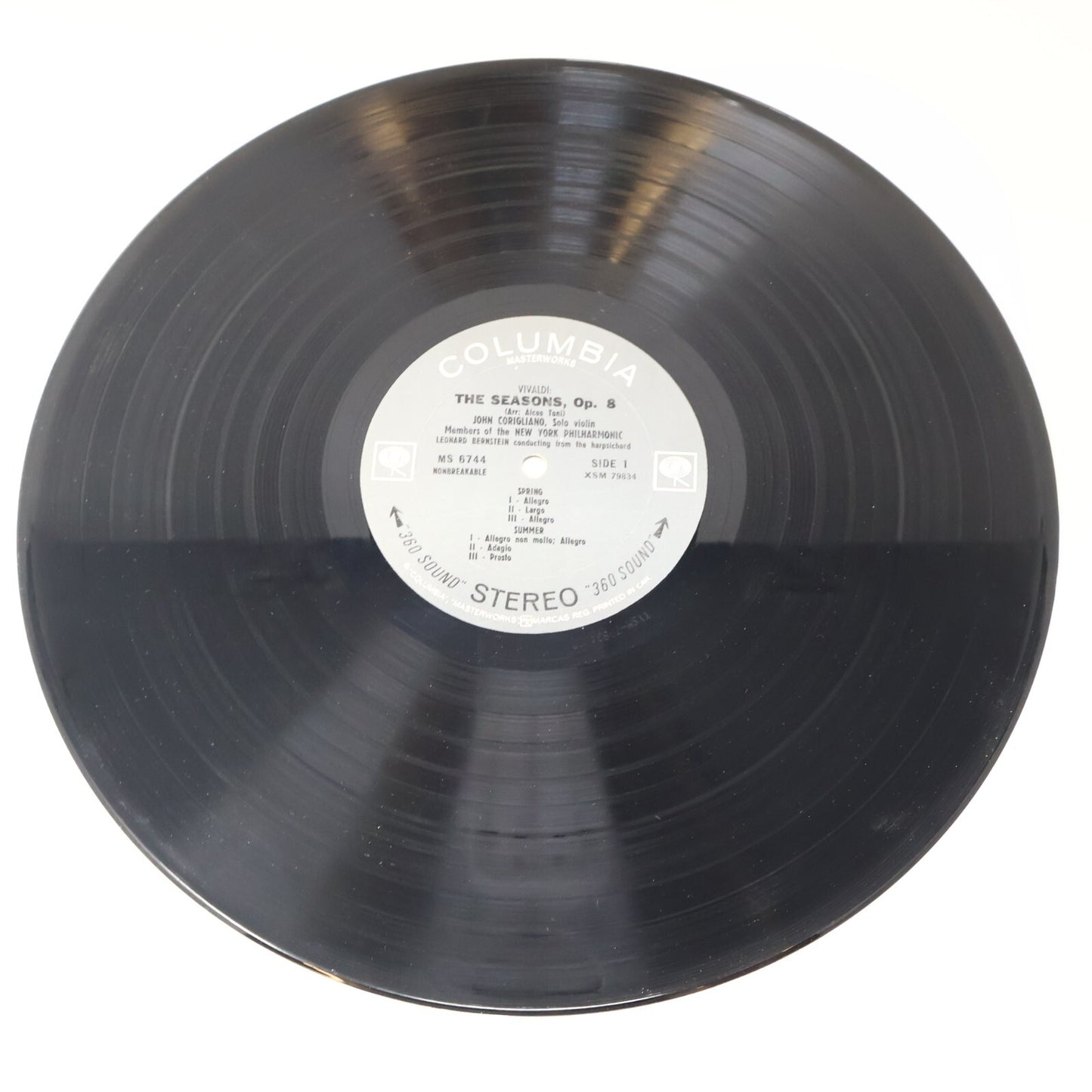 Vivaldi Leonard Bernstein The Four Seasons Op. 8 John Corigliano Record MS 6744