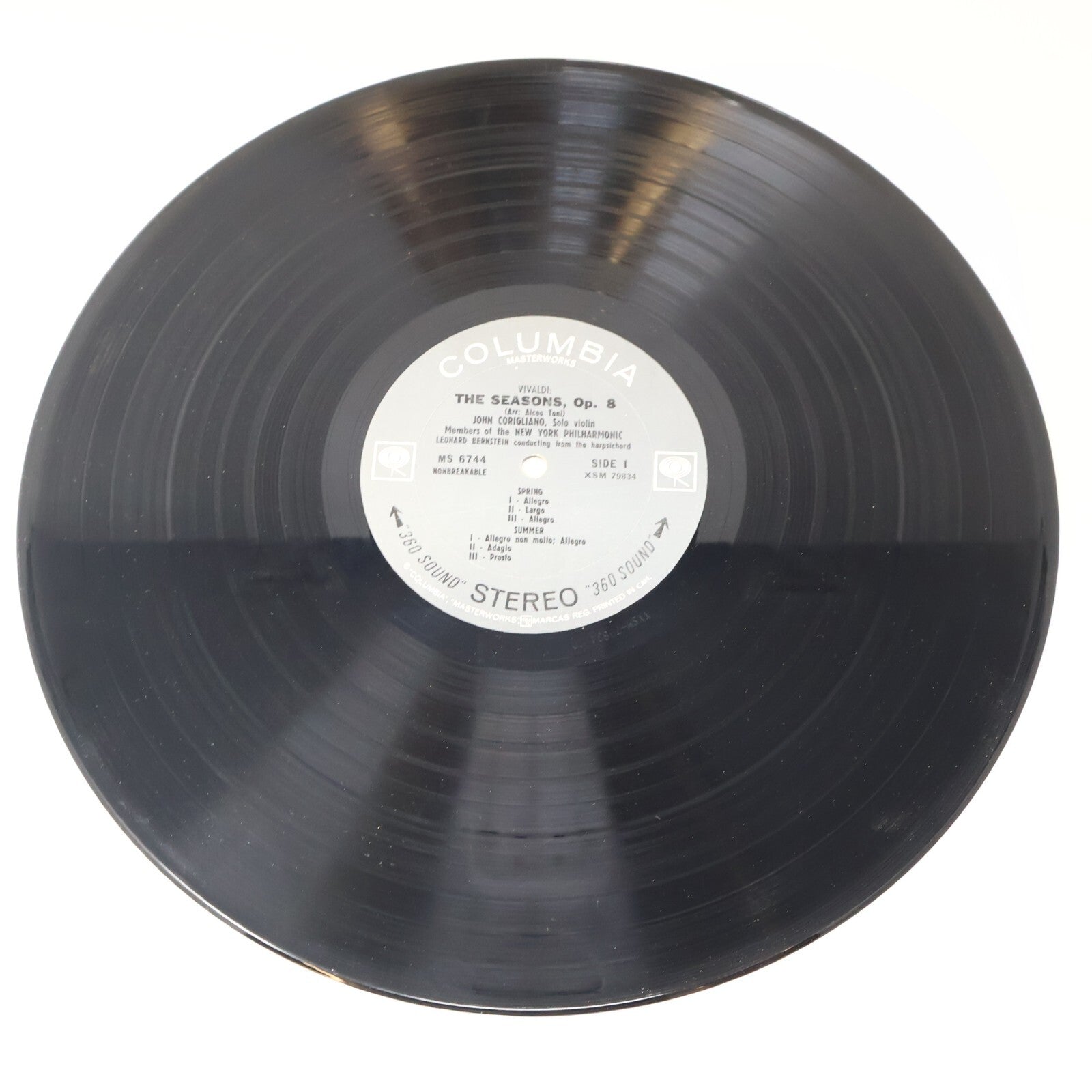 Vivaldi Leonard Bernstein The Four Seasons Op. 8 John Corigliano Record MS 6744