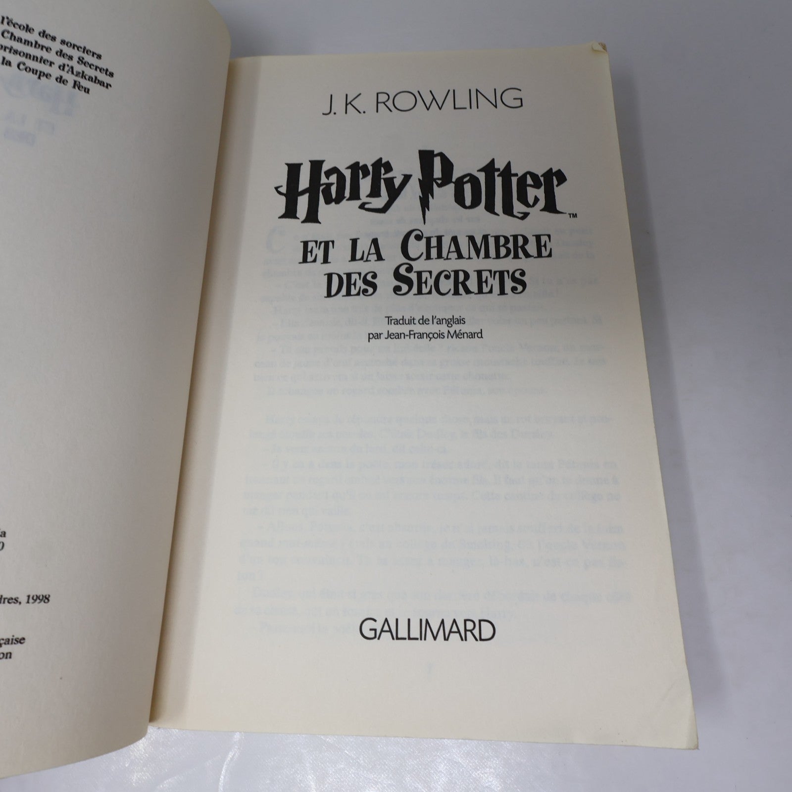Harry Potter et la Chambre des Secrets J.K. Rowling 2005 PB Grand Format Livre