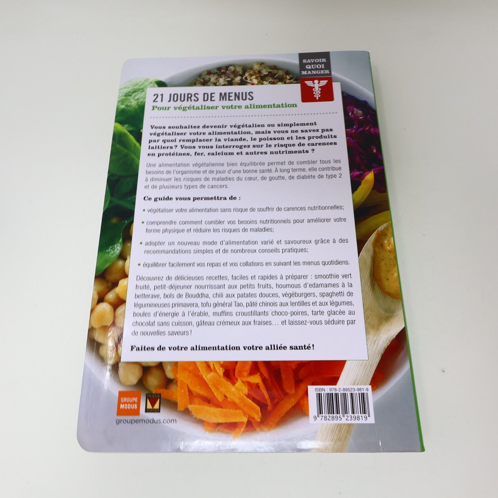 2017 Végétalien 21 Jours de Menus Linda Montpetit Vegan Cuisine Recettes Livre