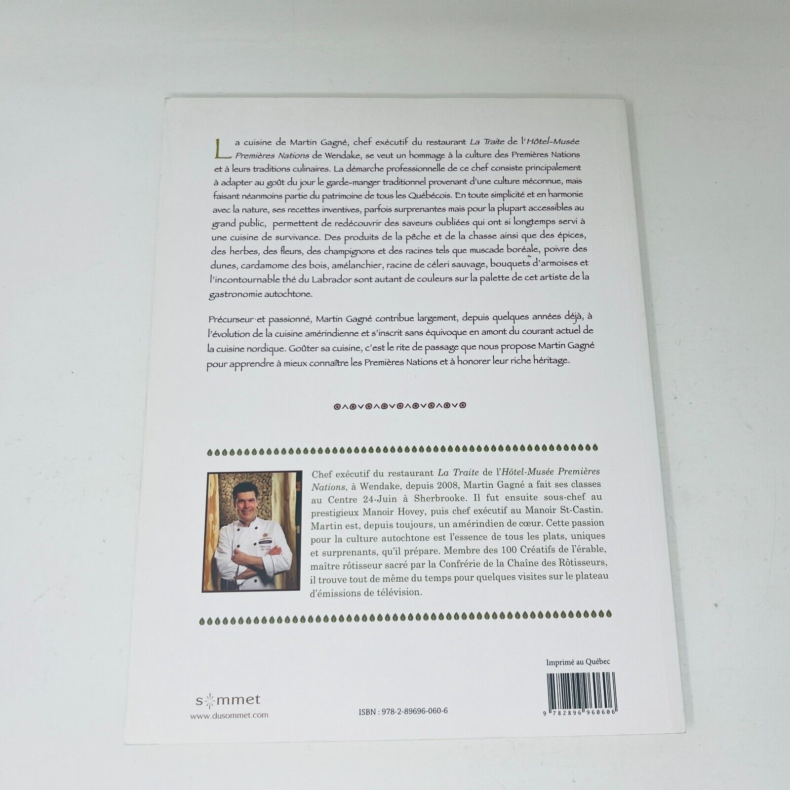 Gastronomie des Premieres Nations Signé par Martin Gagné Livre Recettes Cuisine