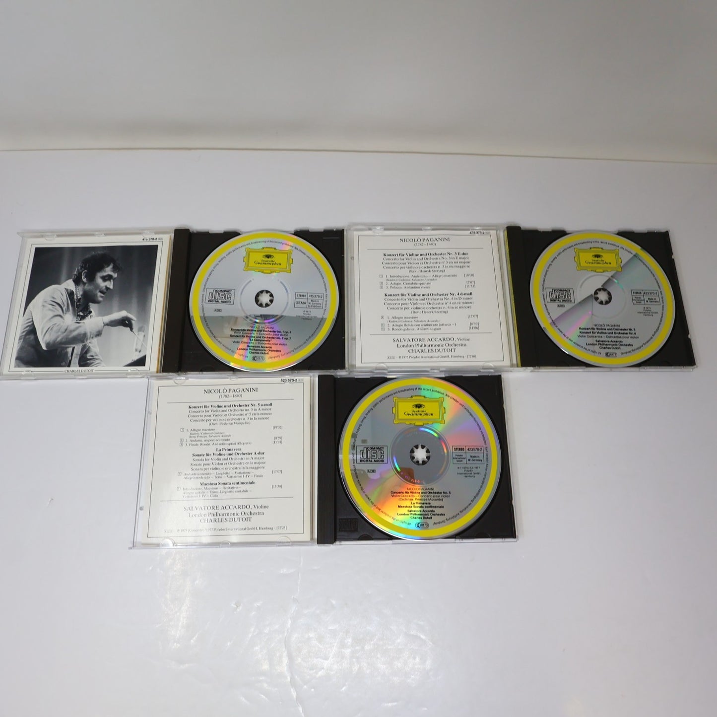 Niccolo Paganini 6 CDs Lot Violin Concerto #1-5/Tre Gran Quartetti Op. 4 80s