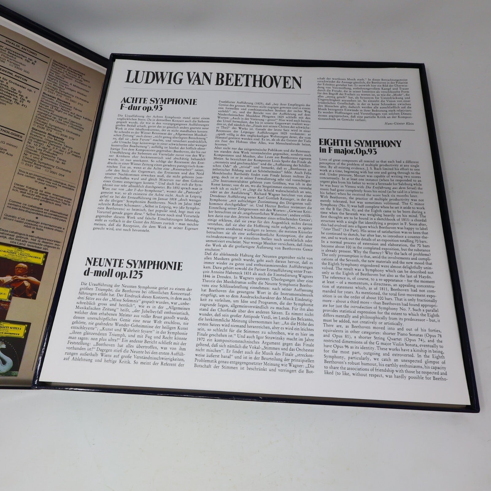Beethoven Symphonie Nr. 1-2 5-6 8-9 Herbert von Karajan Berliner Lot 4 LP Record