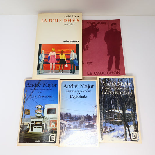 André Major Lot 5 Livres Cabochon/L'Épouvantail/Histoires de Déserteurs Roman PB