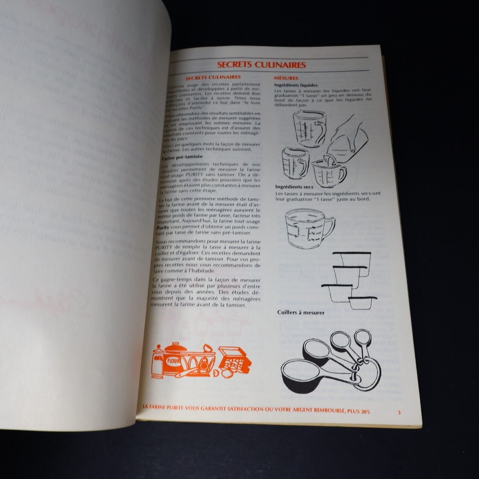 Le Nouveau Livre de Recettes Purity Hardcover HC Moulins Maple Leaf Cuisine 70s