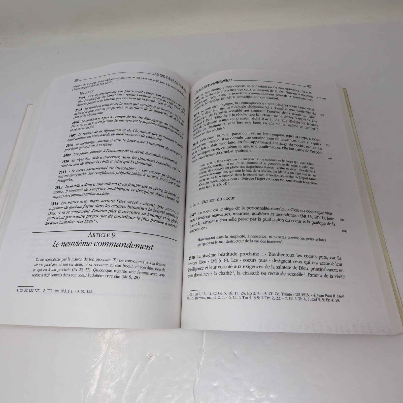 Catéchisme de l'Église Catholique Cecc 1993 PB Français French Religion Livre