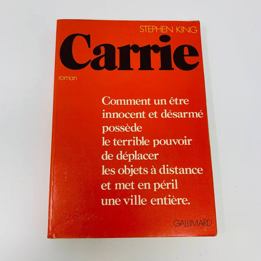 1976 Carrie Gallimard nrf Stephen King 1st Edition France Français French Livre