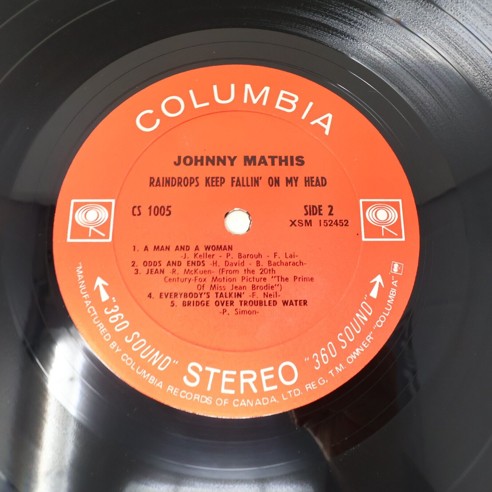 3x Johnny Mathis Raindrops Keep Fallin'/Greatest Hits/Romeo Juliet LP Record Lot