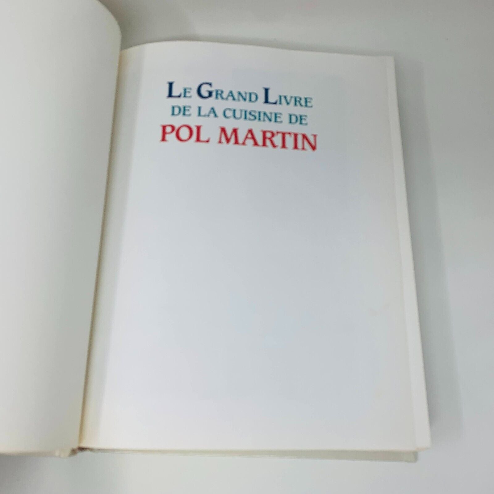 1987 Le Grand Livre de la Cuisine de Pol Martin Recettes Français Cookbook HC
