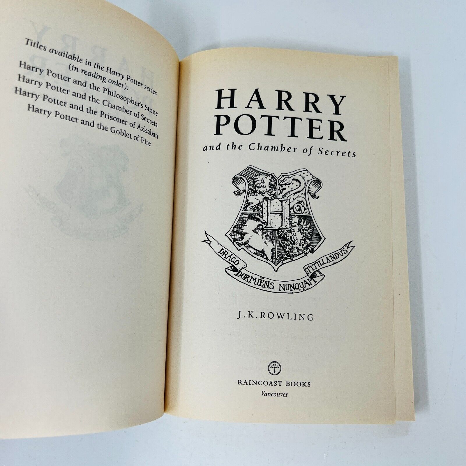 Harry Potter #1-2-3 Lot of Raincoast Paperback Books Rowling Philosopher's Stone