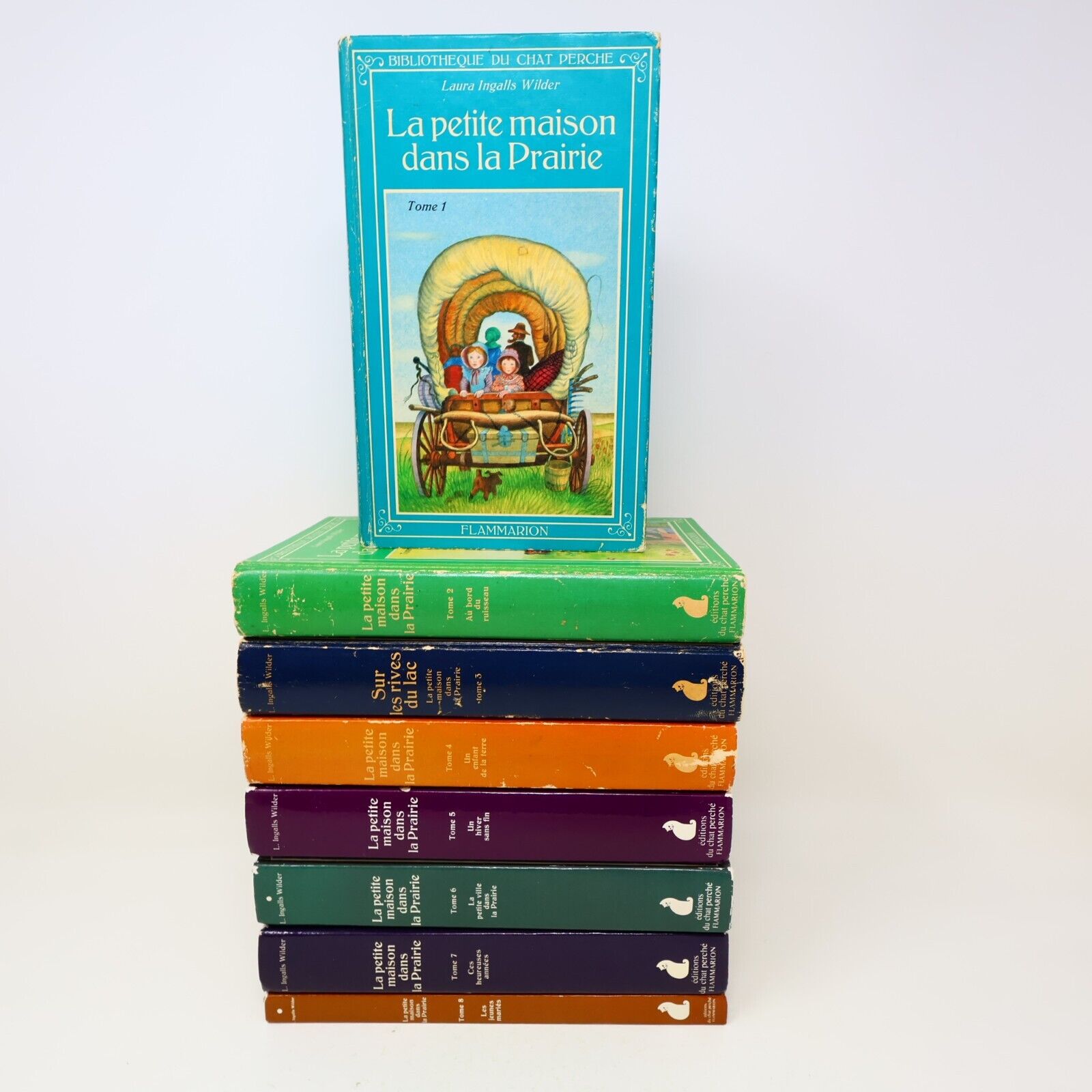 Lot 8 Livres La Petite Maison dans la Prairie #1-8 Laura Ingalls Wilder French