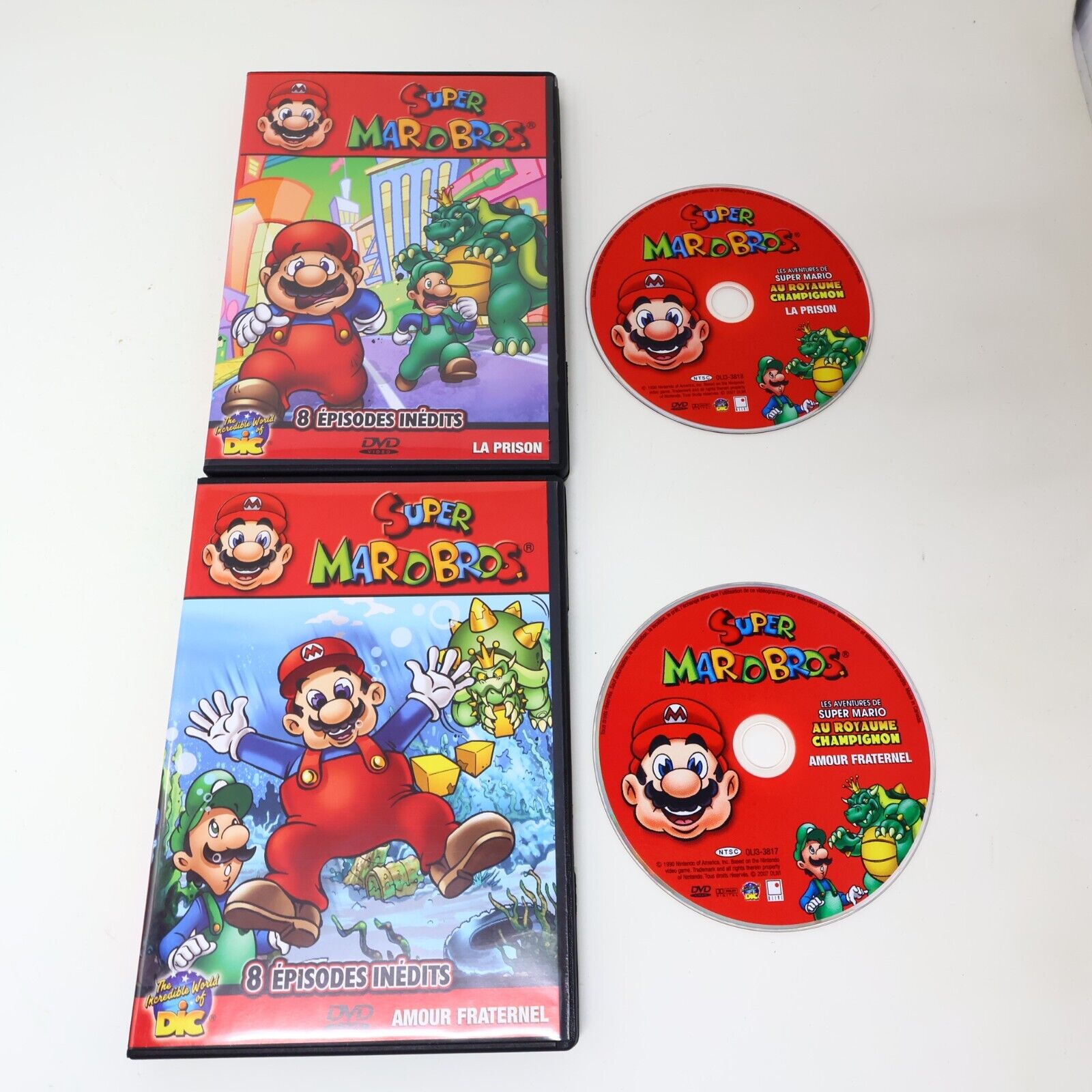 Lot Super Mario Bros DVD La Prison & Amour Fraternel Série TV NTSC Français 2007