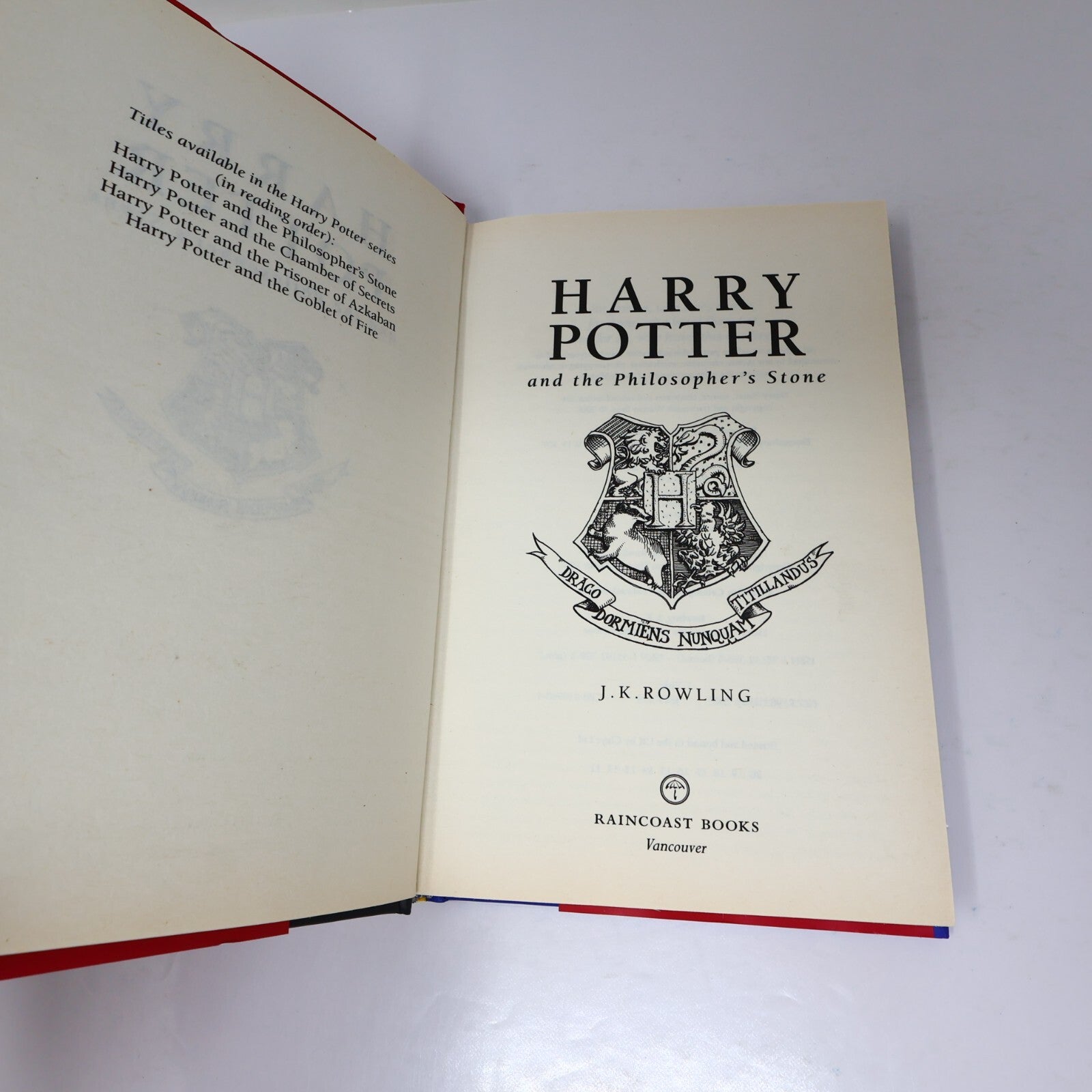 Harry Potter #1-7 Lot All Hardcover Dust Jacket JK Rowling Raincoast Bloosmbury
