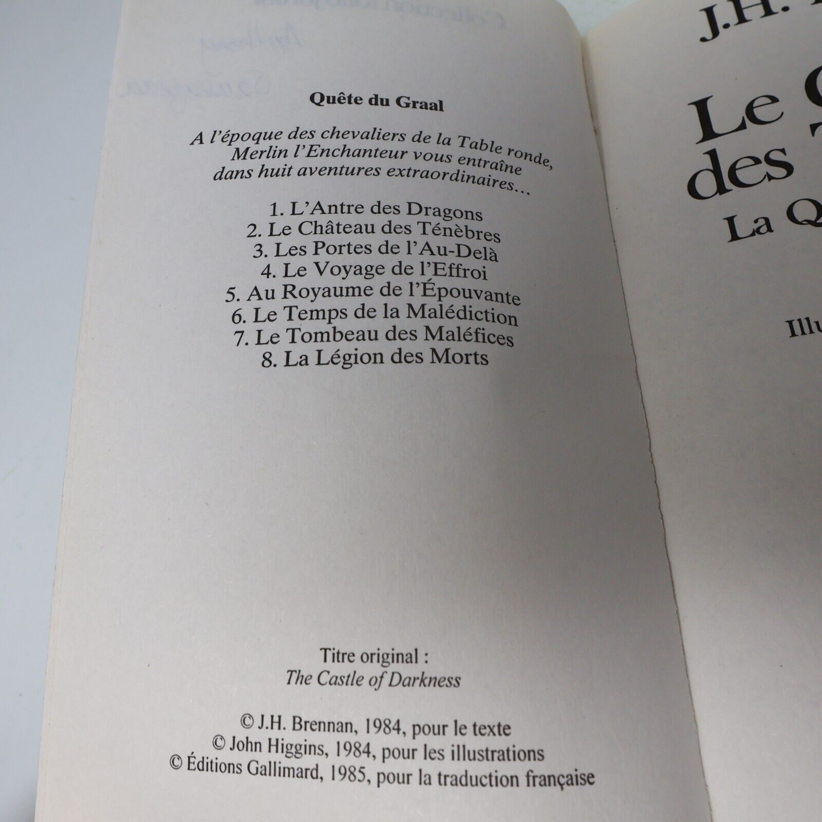 Le Château des Ténèbres/L'Antre des Dragons La Quête du Graal #1-2 Lot LDVELH