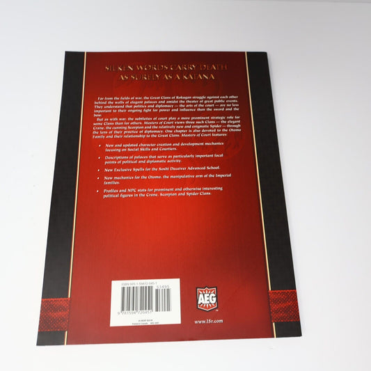 2008 Legend of the Five Rings Masters of Court L5R Fantasy RPG 3rd Ed AEG Book