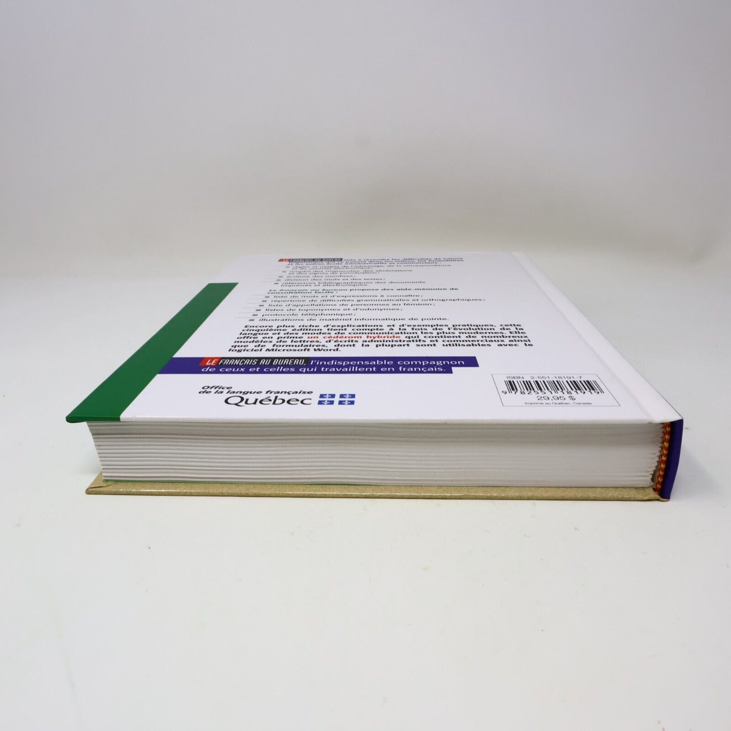 2000 Le Français au Bureau Office de la Langue Française Écrire Rédiger Livre HC