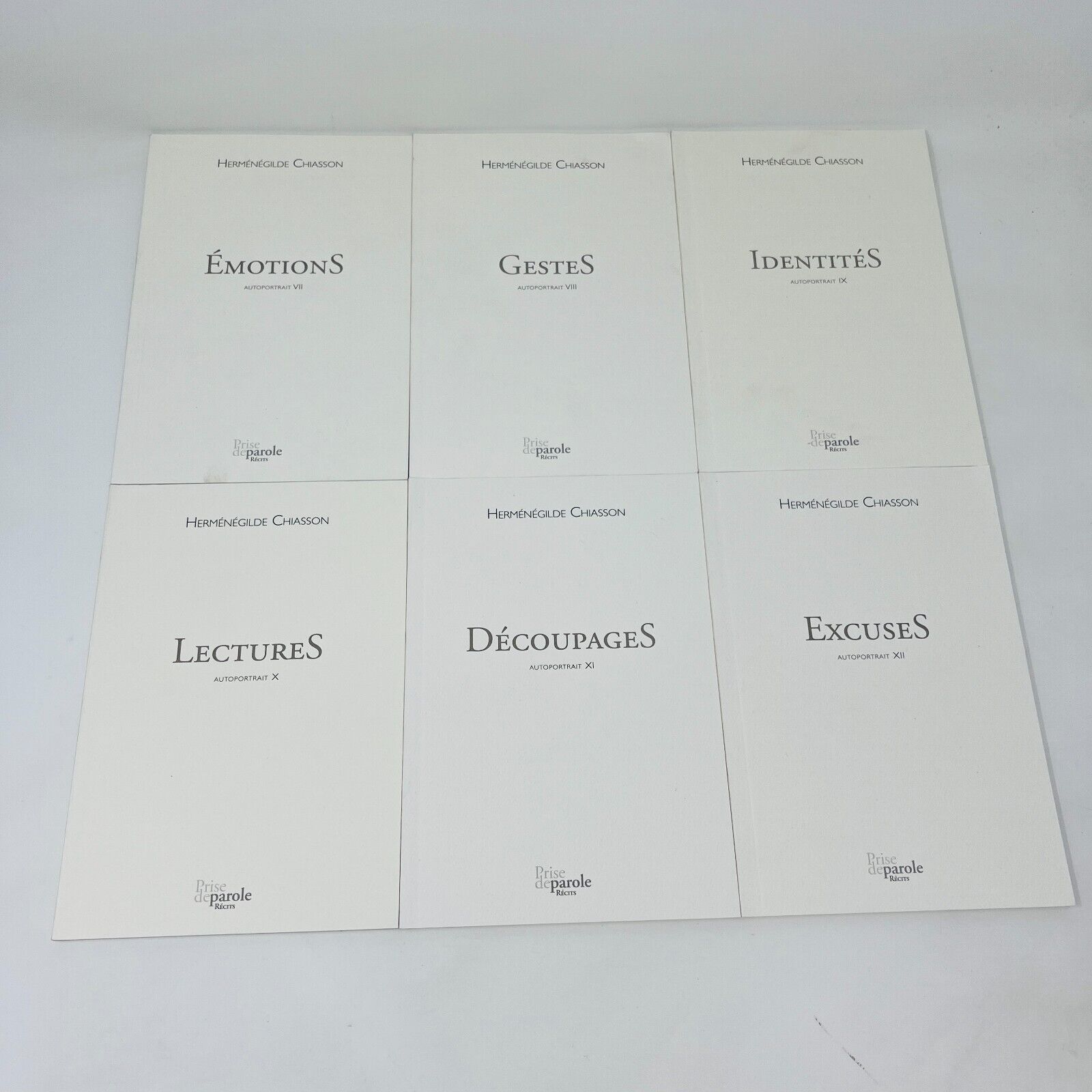 2014 Coffret Autoportrait de Herménégilde Chiasson 12 Livres & Estampe Numérotée