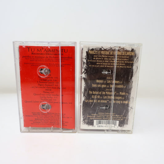 Richard Desjardins Lot 2 Cassettes Les Derniers Humains/Tu M'Aimes-Tu Québécois