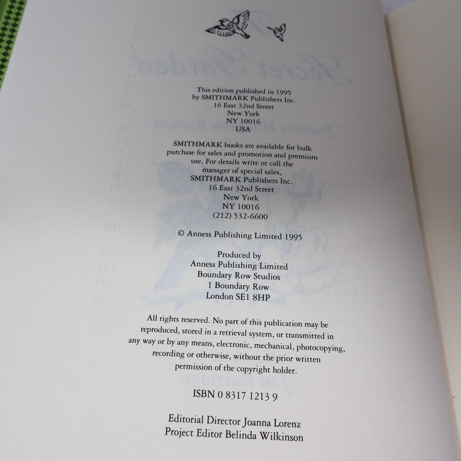 The Secret Garden/A Little Princess Frances Hodgson Burnett Classic Library 1995