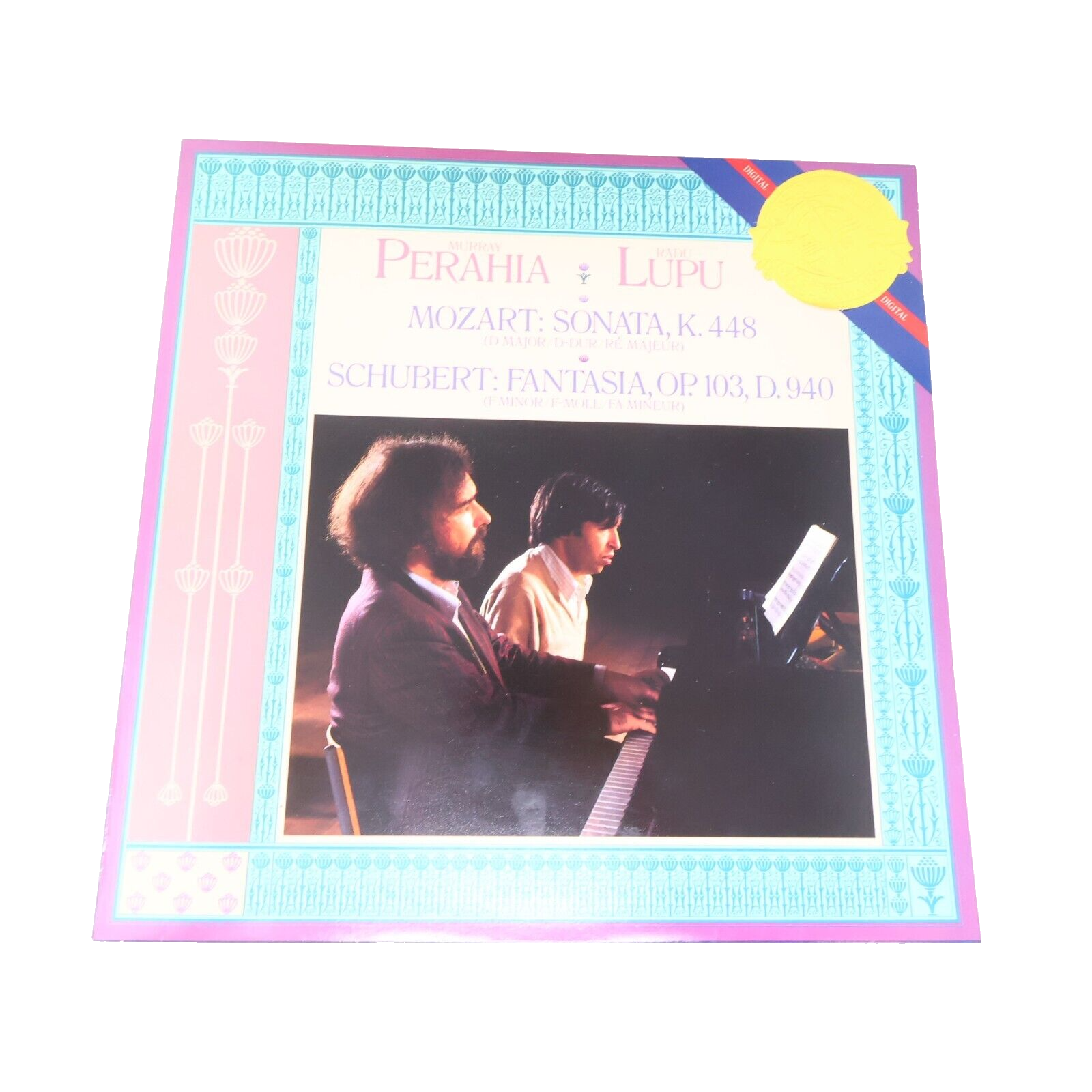 Murray Perahia Radu Lupu Mozart Sonata Schubert Fantasia LP Record 1985 CBS