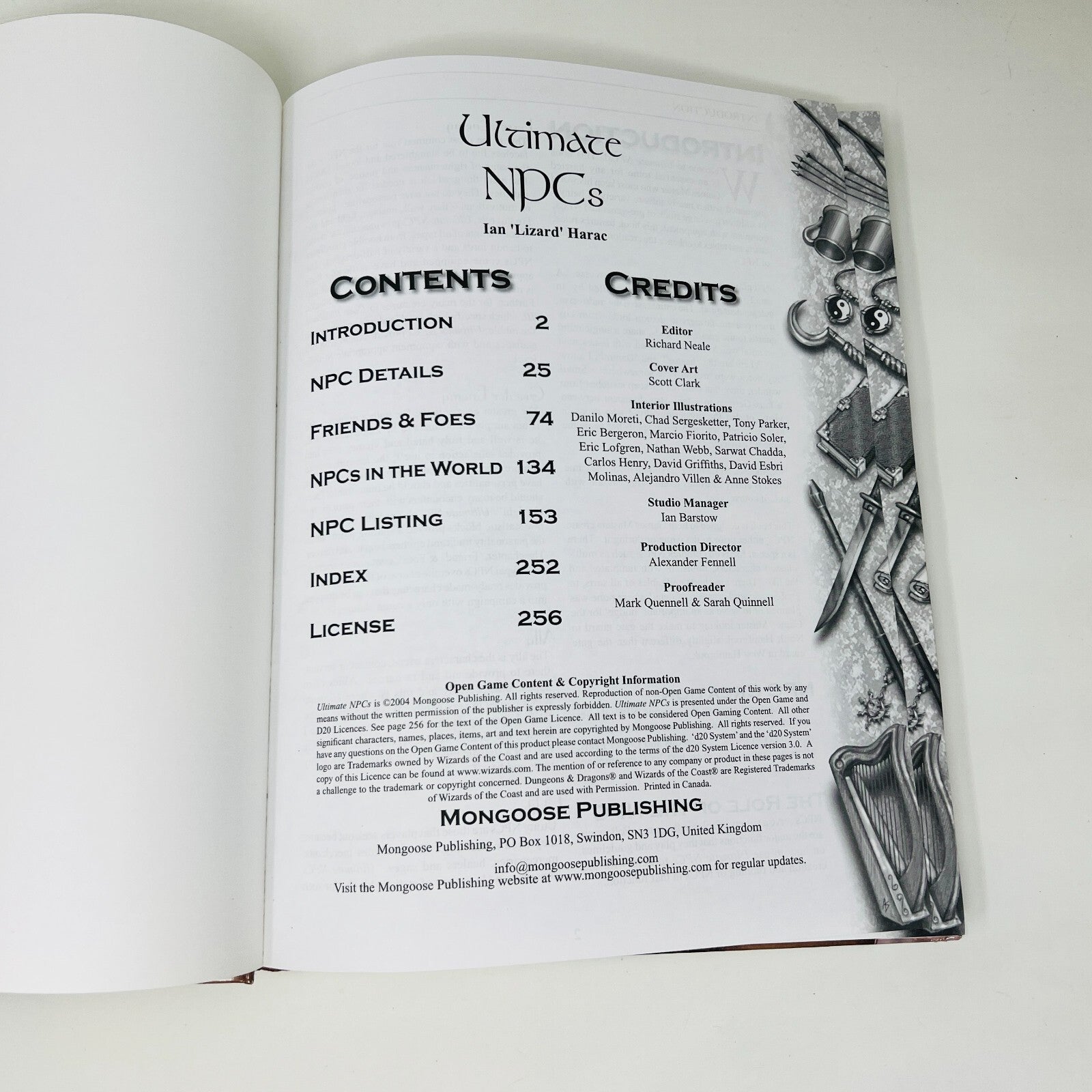 Ultimate NPCs Mongoose HC D20 v 3.5 Supplementary Rulebook XIII #13 MGP 9013 RPG