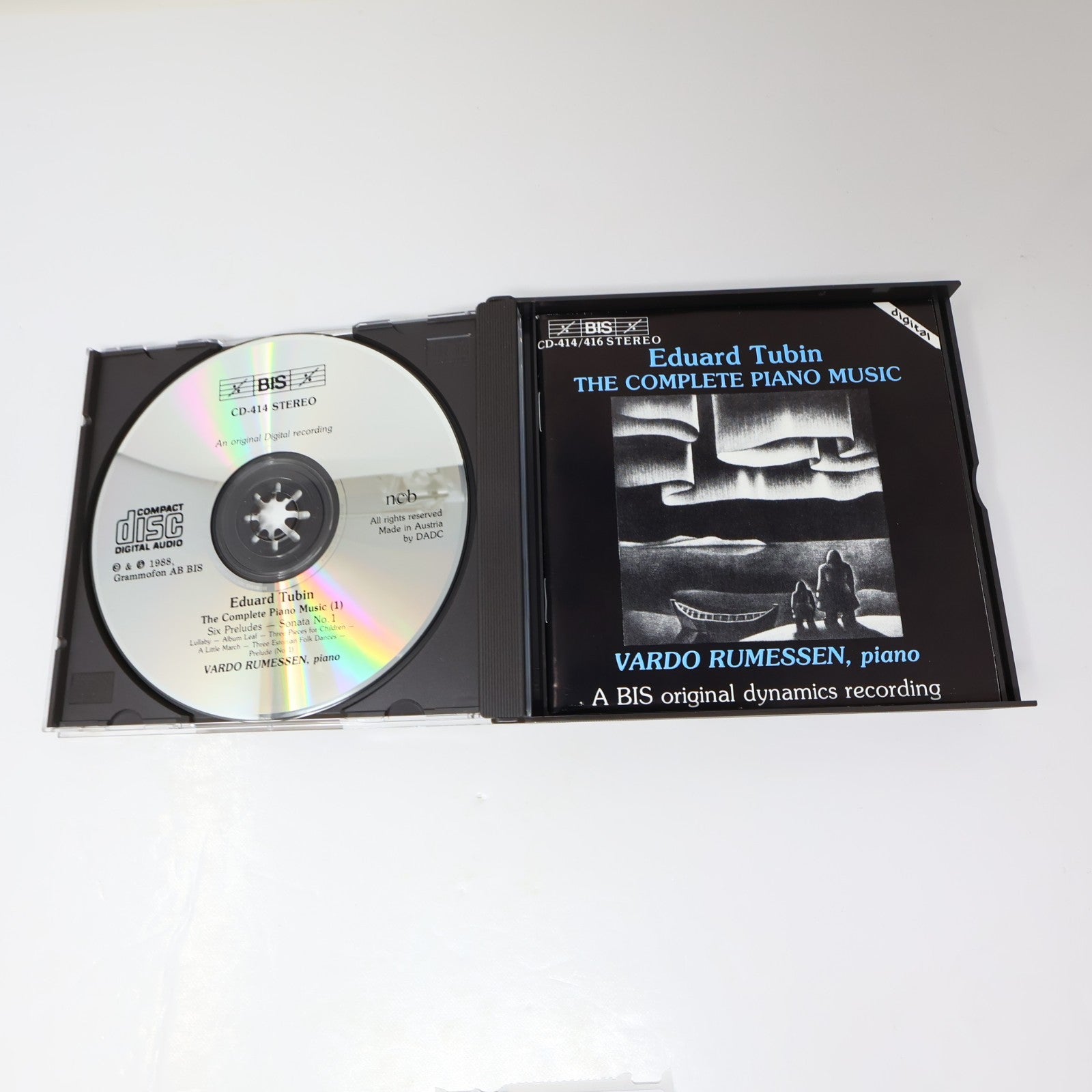 Eduard Tubin The Complete Piano Music CD Vardo Rumessen BIS 1988 BIS-CD-414/416