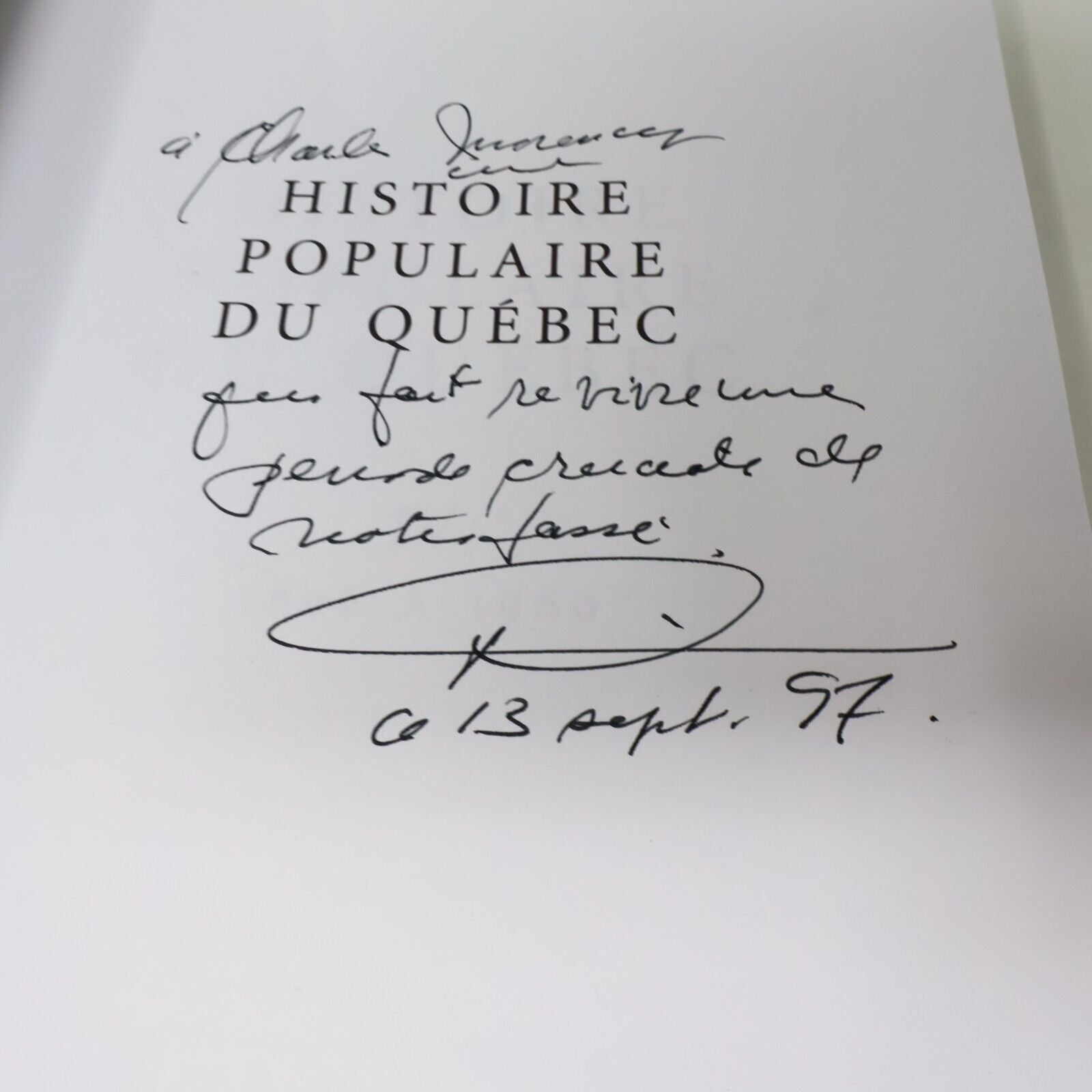 1995 Histoire Populaire du Québec #4 1896 à 1960 de Jacques Lacoursière Français