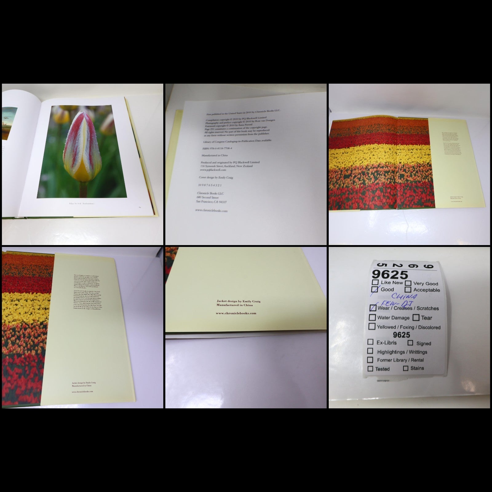 The Tulip Anthology Ron Van Dongen Chronicle Books 2010 HC DJ Art Photography